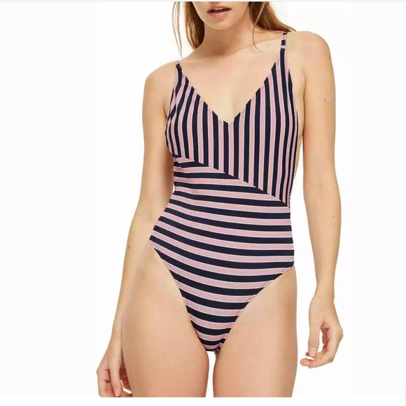 topshop black one piece swimsuit